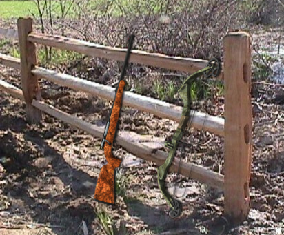 Fence with weapons